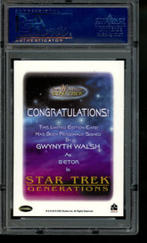 2010 Star Trek Autograph Gwynyth Walsh as B'Etor Limited Edition Auto PSA 10